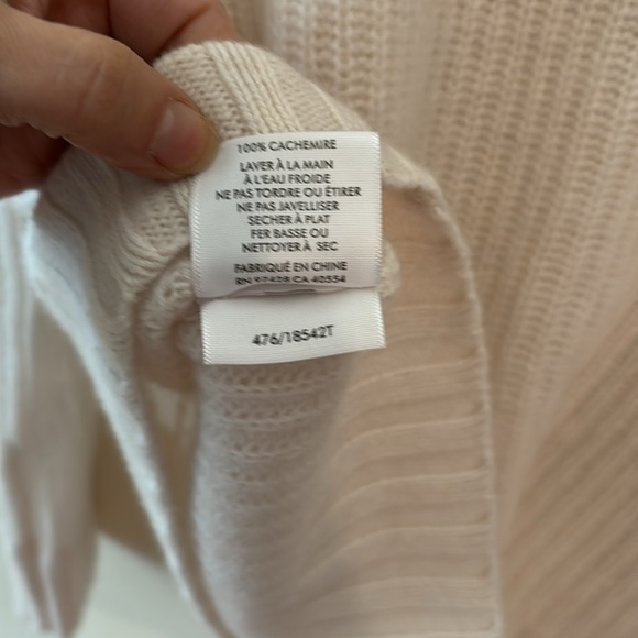 White + Warren Cream Cable Knit Sweater - Picture 6 of 7